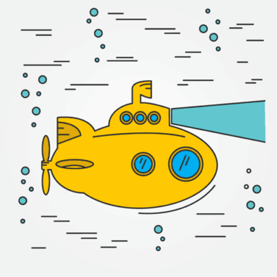 وکتور زیر دریایی کارتنی