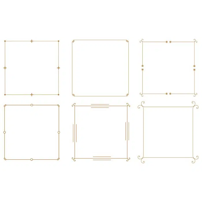 elegant decorative vintage frame borders set of six 1 دانلود 12 طرح حاشیه وکتور