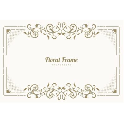 دانلود طرح وکتور فریم و قاب - کادر و حاشیه طلایی لاکچری