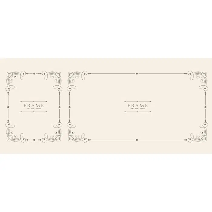 wedding style decorative vintage floral frame set 1 دانلود 12 طرح حاشیه وکتور