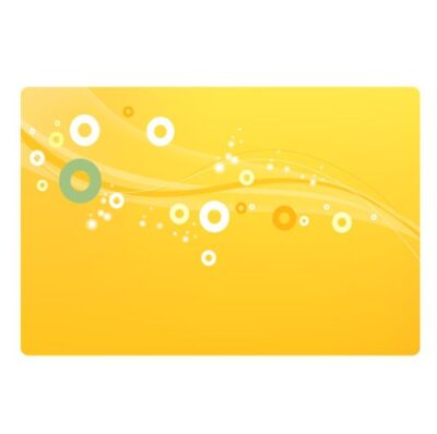 تصویر پس زمینه زرد - بک گراند موجدار زرد و دایره سفید و سبز