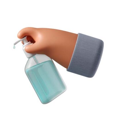 آیکون سه بعدی 3D کار کردن با موبایل و تاچ دست - png