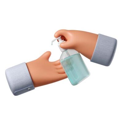 آیکون سه بعدی 3D نمایش پنج انگشت دست - png