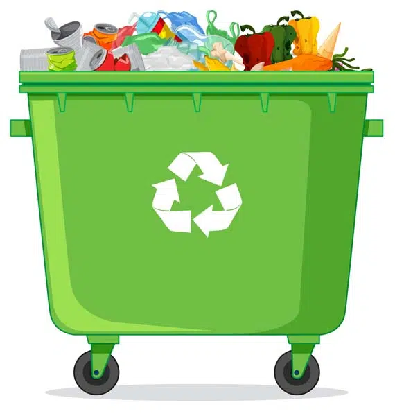 a recycle grabage bin 1 مجموعه وکتور سطل زباله
