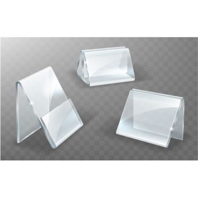 موکاپ استند رومیزی - طلق شفاف اکرلیک