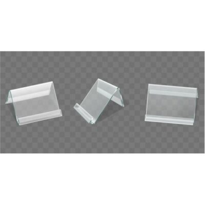 موکاپ پایه شیشه ای استند شفاف نگهدارنده