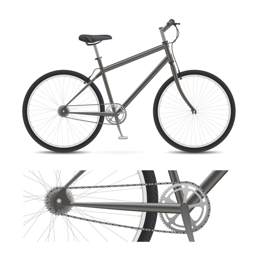 bicycle 1 طرح وکتور برگر سیب زمینی و نوشابه و مرغ