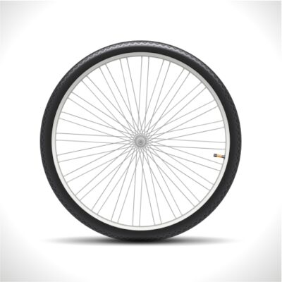 وکتور چرخ خورشیدی دوچرخه - رینگ و لاستیک دوچرخه