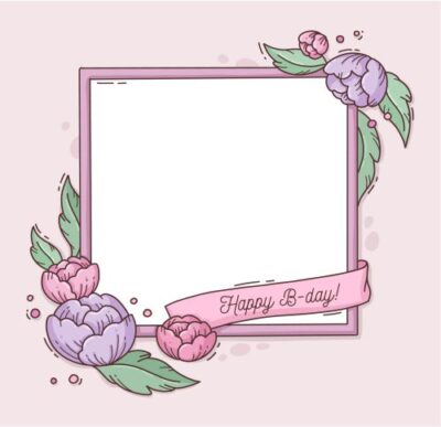 وکتور فریم خالی با موضوع روز تولد - طرح قاب تبریک سالروز تولد