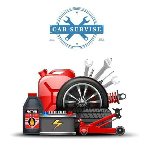 car service center accessories composition 1 طرح