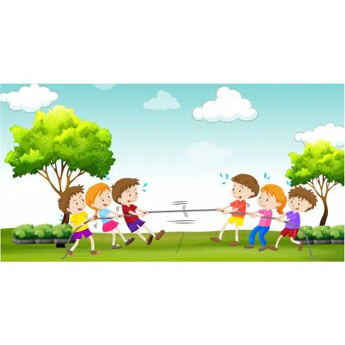 children play tug war park 1 آیکون های ورزشی - بازی ها - بک گراند