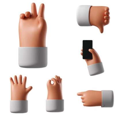 آیکون حالت های مختلف دست