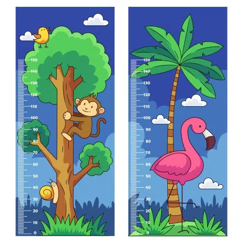 collection hand drawn height meter kids illustrated 1 طرح وکتور سنجش قد کودکان
