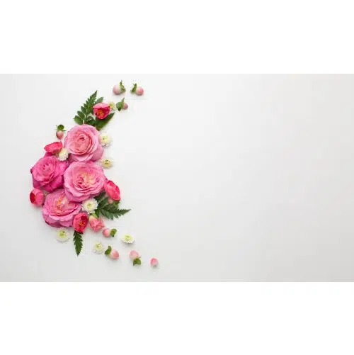 copy space roses flowers 1 مجموعه-آبرنگ-گل آرایی-با-رز-مشکی-طلایی