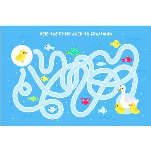 creative maze kindergarten kids 1 وکتور بازی کودکانه ماز