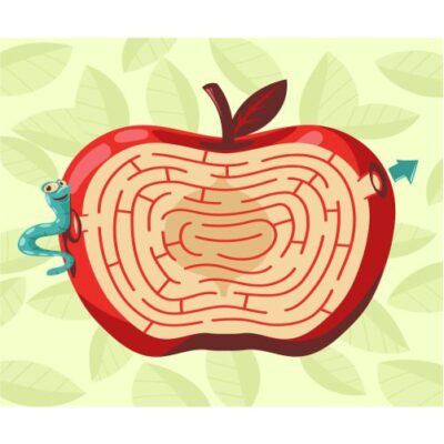 طرح وکتور بازی کودکانه ماز