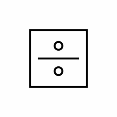 آیکون تقسیم کردن با خط