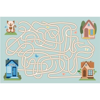 طرح وکتور آموزش ماز برای کودکان