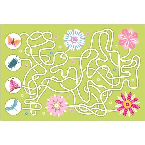 educational maze children with insects flowers 1 آیکون های ورزشی - بازی ها - بک گراند
