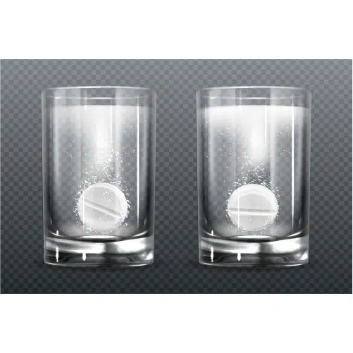 طرح وکتور لیوان آب و قرص ویتامین جوشان 1 effervescent pill with fizz bubbles water glass 1 طرح وکتور لیوان آب و قرص ویتامین جوشان