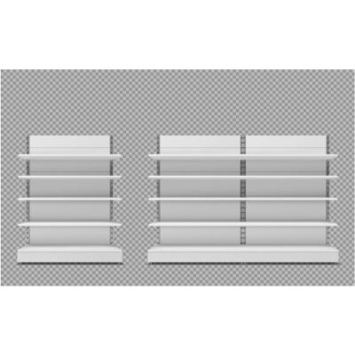 موکاپ قفسه ایستاده چهار طبقه دو لاین و تک لاین