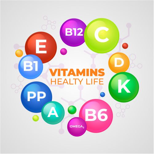 essential vitamin mineral complex 1 طرح وکتور پزشکی آزمایشگاه و عصا و چرخ معلولین