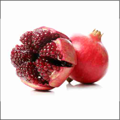exotic delicious pomegranate white background 3 1 عکس سیر ترشی در ظرف نگهدارنده