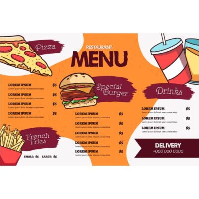 منو فست فود - منو ساندویچ