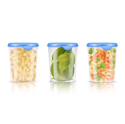 وکتور ظروف پلاستیک - ظرف نگهداری غذا - ست ظرف آشپزخانه