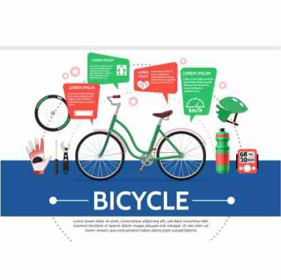 وکتور تبلیغات فروشگاه دوچرخه و ملزومات دوچرخه