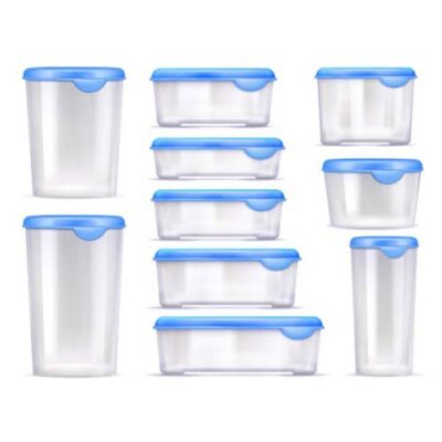 وکتور ست ظرف شیشه ای - ظرف نگهداری مواد غذایی