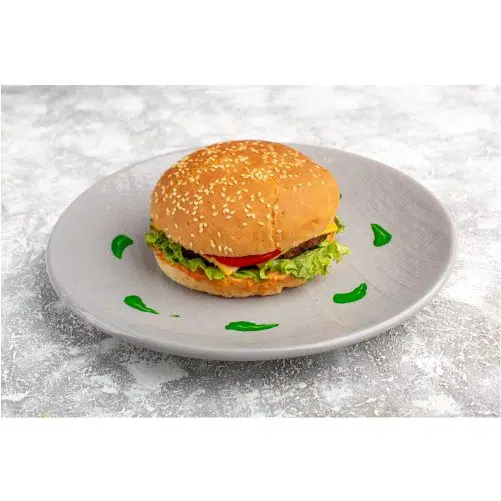 front view chicken sandwich with green salad vegetables inside plate light table 1 تصویر با کیفیت بلیط کره زمین هواپیما