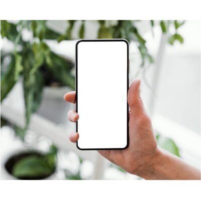 عکس با کیفیت گوشی موبایل با صفحه سفید