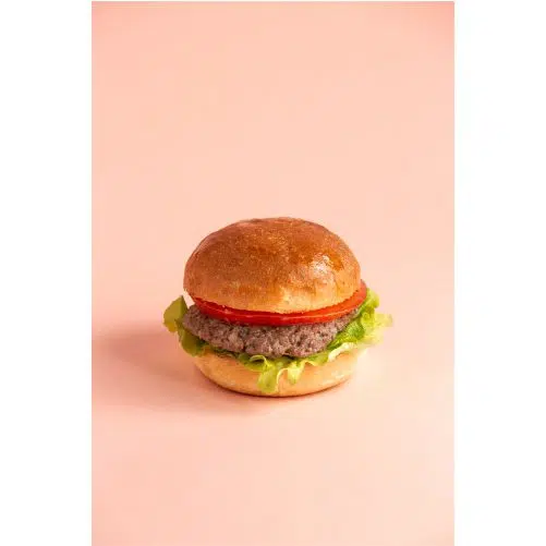 عکس با کیفیت همبرگر و برگر با نون گرد 1 hamburger with tomato lettuce leaf beef patties burger buns 1 عکس با کیفیت همبرگر و برگر با نون گرد