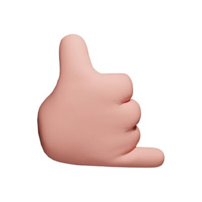 آیکون اشاره دست نماد تماس تلفنی