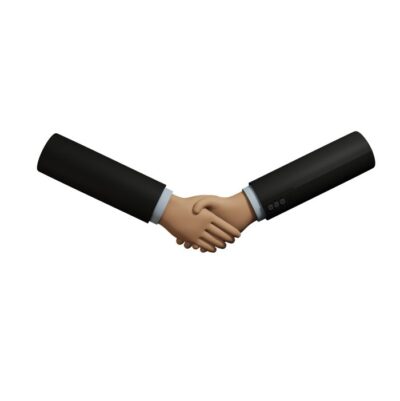 آیکون سه بعدی ملاقات - نماد دست دادن