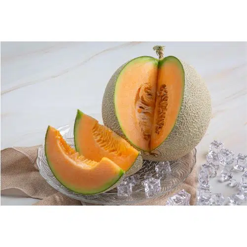 japanese melon cantaloupe cantaloupe seasonal fruit health concept 1 تصویر طالبی قاچ خورده در ظرف