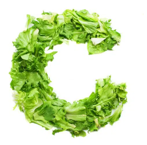 letter c with fresh lettuce 1 طرح وکتور محلول قرص جوش ویتامین سی در آب