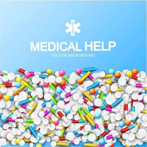 light pharmacy template with colorful capsules pills tablets remedies blue illustration 1 وکتور چرخ خورشیدی دوچرخه