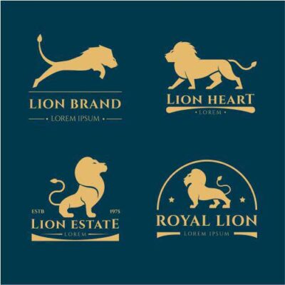 طرح وکتور لوگو آماده شیر