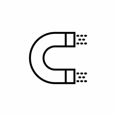 آیکون آهن ربا قطب مثبت و منفی