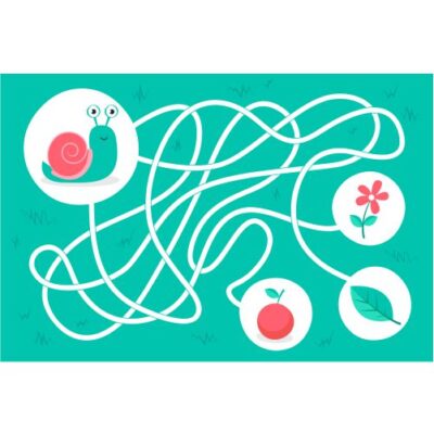 طرح وکتور ماز مدل گل و حلزون و میوه