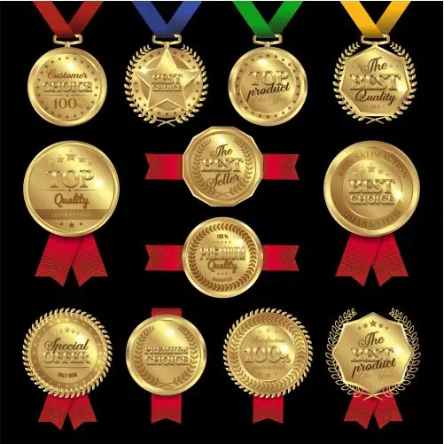 medal awards labels set 1 وکتور و آیکون رنگارنگ انواع غذا ها