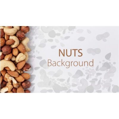 طرح بنر و لایه باز آجیل با زمینه طوسی