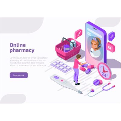طرح وکتور داروخانه آنلاین شبانه روزی 24 ساعته