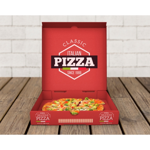 open pizza box mockup 1 قالب