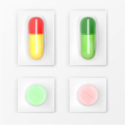 pills blister pack medicine tablets capsules 1 طرح وکتور ایلاستریشن آناتومی بدن زن - سر باسن صورت پشت جلو مو دست پا شکم بازو گلو