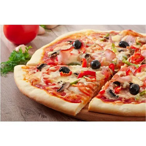 pizza with ham mushrooms olives 1 بافت