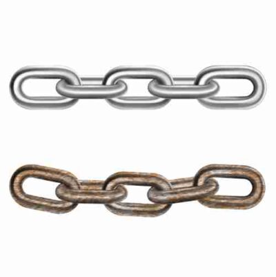 وکتور قبل و بعد زنگ زدگی زنجیر