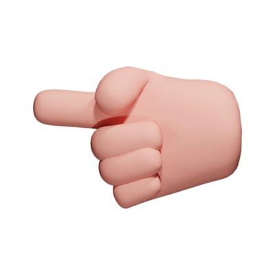 آیکون دست اشاره راست به چپ